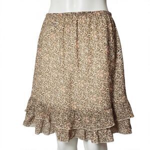 VTG 90s Y2K Floral Fairy Midi Slip Skirt Women’s XL Flower Fairy Knee Length